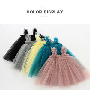 Vestido de Verano 2022 para Niñas, Vestido de Malla con Encaje Plisado, Falda Tutú de Princesa - Product Image 5