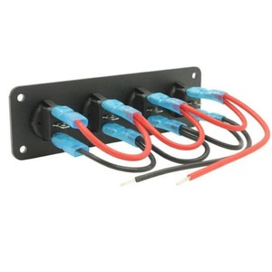 4 gang SPST chuyển đổi bảng điều khiển chuyển đổi 12V-24V IP55 mức tối đa hiện tại 20A cho xe Thuyền biển RV xe tải - Product Image 2