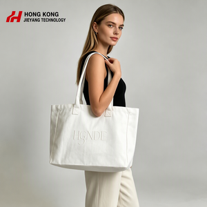 Bolsa de Mano de Lona de Algodón Natural Bordada con Logotipo Personalizado, Portátil, de Gran Capacidad, Resistente, para Regalos, Compras, Venta al Por Mayor - Product Image 3