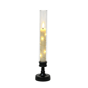 LED Long <b>Pole</b> Electronic Candle Lamp Ornament Remote Control String <b>Light</b> Simulation Candle Holder Wedding Decor Christmas Style - Product Image 1