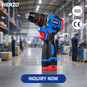 Perceuse <span class=keywords><strong>sans</strong></span> <span class=keywords><strong>fil</strong></span> HERZO 16V <span class=keywords><strong>sans</strong></span> balais 30Nm 10mm à vitesse variable, <span class=keywords><strong>visseuse</strong></span> électrique rechargeable avec lumière LED OEM - Product Image 5