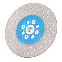 Disque à tronçonner diamanté double face brasé sous vide de qualité industrielle 125 mm avec bride M14 pour granit, pierre et céramique
