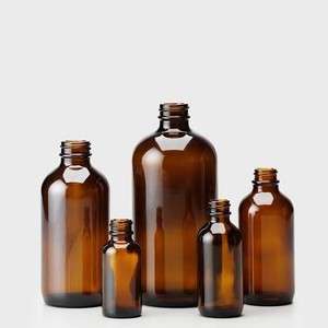 Hot bán 8oz 15OZ trong suốt hổ phách Thủy Tinh dầu gội bơm phun Chai Thủy Tinh chai hổ phách Boston chai thủy tinh - Product Image 6