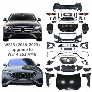 Kit Carrozzeria Diretto dalla Fabbrica <span class=keywords><strong>W213</strong></span> a W214 per Mercedes Benz <span class=keywords><strong>W213</strong></span> Classe E dal <span class=keywords><strong>2016</strong></span> in poi, Aggiornamento 2025 W214 E53 AMG Paraurti Cofano Parafango Luci LED - Product Image 1