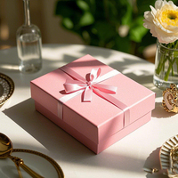 Boîte cadeau rigide personnalisée boîte cadeau en papier boîtes à bijoux d'emballage boîte cadeau rose de luxe pour mariage