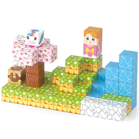 Vente en gros pour Amazon Best-seller Blocs de cube magnétique de scénario d'aventure Ensembles Blocs magnétiques de jeu interactifs parent-enfant
