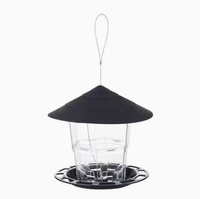 Mangeoire à oiseaux murale suspendue anti-écureuil en cascade, en matériau résistant à l'eau et à la rouille pour usage extérieur, design moderne pour animaux