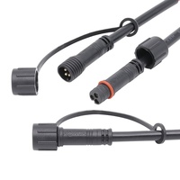 Étanche IP65 M10 3PIN faible puissance AC connecteur PVC matériel Injection mâle femelle IP65 LED fil connecteur pour l'éclairage