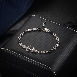 <span class=keywords><strong>Bracelet</strong></span> en acier inoxydable à maillons en forme <span class=keywords><strong>de</strong></span> grains <span class=keywords><strong>de</strong></span> <span class=keywords><strong>café</strong></span>, avec breloque ancre, plaqué noir, élégant et populaire, bijoux <span class=keywords><strong>de</strong></span> haute qualité pour hommes - Product Image 5