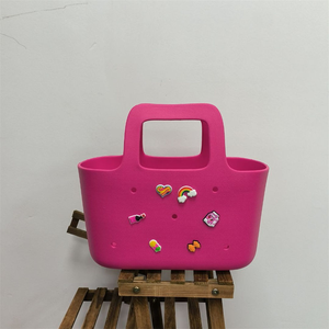 女性用高級トートハンドバッグ卸売ポータブルシリコーンビーチバッグ防水ショッピング旅行ピクニック用キャンディーパターン - Product Image 2