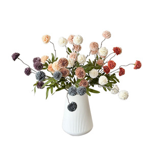 Artificial Chrysanthemum Bouquet Silk Flower 5 <b>Heads</b> Minimalist <b>Style</b> Wedding Decoration Home Living Room Ornament - Product Image 5