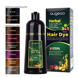 Natural 500ML Augeas Bubble Color Cream Plant-Based Hair Dye <b>Shampoo</b> for gray hair coverage - Product Image 6