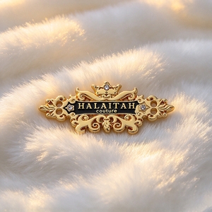 Sew On Double Holes Gold Metal Garment <b>Tag</b>, Custom Letter Engraved Metal <b>Clothes</b> Logo Plate for Swimwear - Product Image 1