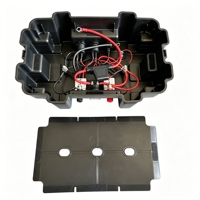 Boîte à batterie portable 12V avec 2 connecteurs Anderson 50A, interrupteur de batterie, voltmètre, double prise USB pour camping-car, bateau, 4x4