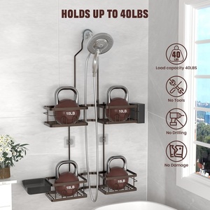 Organizzatore da Bagno Regolabile Personalizzato, Portaoggetti per Doccia in Metallo Antiruggine, Supporto per Doccia Portatile - Product Image 3