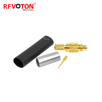 Suministro de fábrica Enchufe macho MMcx para Rg316 Rg174 Lmr100 Cable Conector recto Adaptadores coaxiales Rf (RF) Coax MMcx ROHS