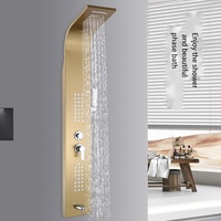 Pommeau de douche à effet pluie pour salle de bains Ensembles de douche en acier inoxydable avec température Ensemble de robinet de douche en laiton antique