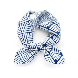 Fabrika doğrudan bandana tasarımcı kare eşarp erkekler için mavi eşarp özelleştirilmiş tasarım eşarp yapabilirsiniz
