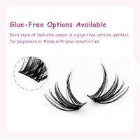 DIYDAY Private Label Handmade Synthetic Premade PBT 12 Rows Mega Volume 10D-20D Eco-friendly Durable Cosplay Lash Clusters Fans