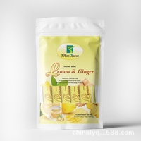 Tisane instantanée au citron et au gingembre, mélange en poudre 200g, conservation à température ambiante pour la détoxification utérine