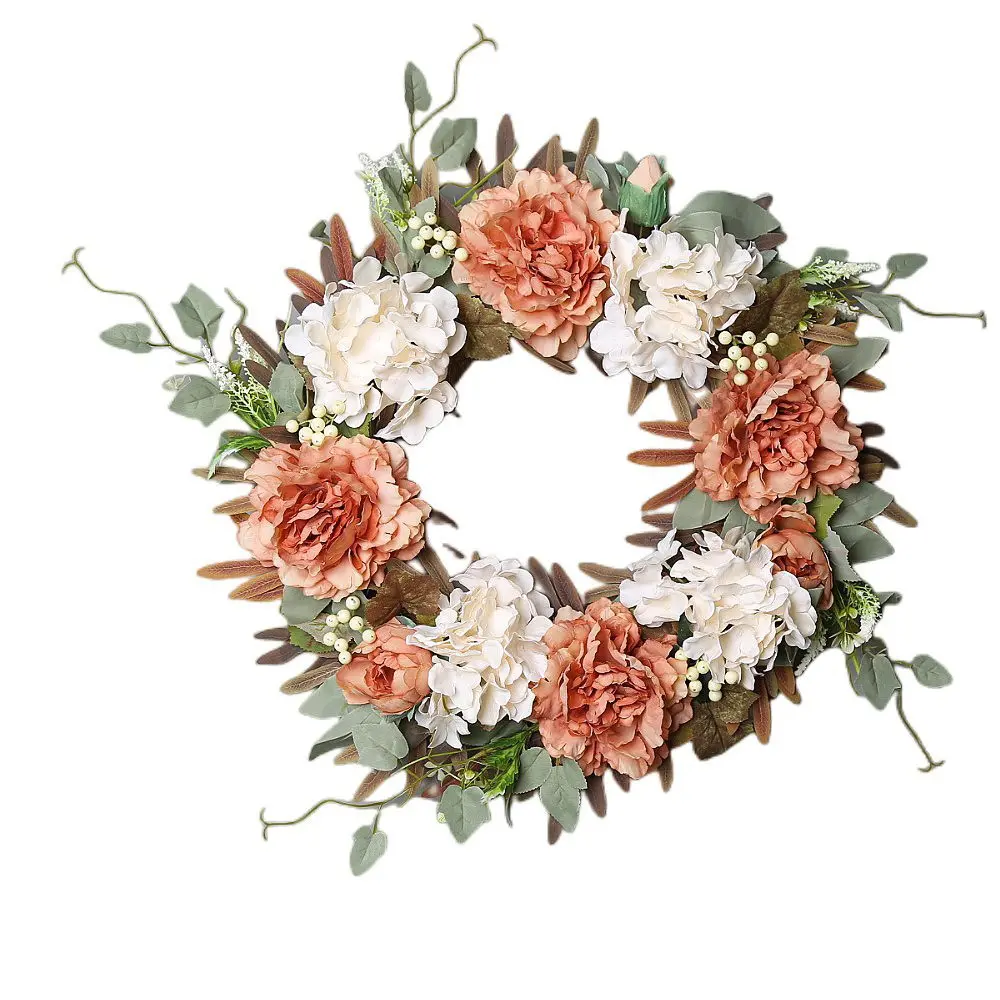 Artificial Decorative Landscape Flower Wreath for Summer All Year Round Spring Wedding Birthday Fireplace Wall Decoration