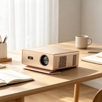 Mini projecteur en promotion avec batterie intégrée de 12000 mAh, Android 14, 5500 lumens, support avancé, projecteur de films portable 720P