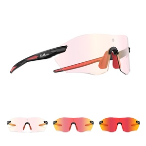 Lunettes de soleil photochromiques sans monture pour le cyclisme et la course à pied, avec plaquettes nasales réglables, pour hommes et femmes, utilisation extérieure jour/nuit, alpinisme - Product Image 2