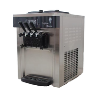 Machine à Glace Italienne Professionnelle 3 Saveurs en Acier Inoxydable pour Centre Commercial et Salon de Desserts