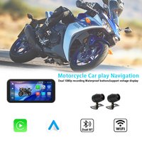 Hawai kamera nirkabel 6.25 inci layar tampilan otomatis sepeda motor, Navigator AUTO Bt tahan air