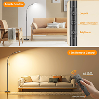 Lampadaire LED avec télécommande, lampe de lecture avec 4 niveaux de luminosité pour le salon, la chambre à coucher et le bureau