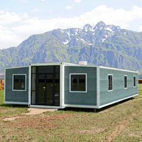 Maison conteneur extensible de luxe de haute qualité avec 2 chambres à coucher villa mobile en acier portable minuscule pour les hôtels et les centres commerciaux