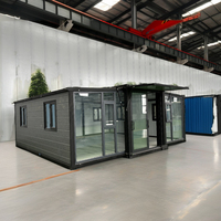 Maisons préfabriquées modulaires de luxe en conteneurs préfabriqués, maisons préfabriquées portables, maison en conteneur extensible avec 2 chambres
