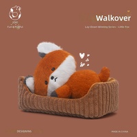 Peluche renard de la série Fun and Easy-Win, adorable poupée, coussin à câliner avec rembourrage en polyester et coton PP pour filles de 14 ans et plus