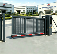 Portail Coulissant Automatique Zhanjiang en Alliage d'Aluminium, Conception Sans Rail pour Entrées de Voies d'Accès de Maisons, Villas, Écoles – Style Moderne