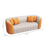 Ensemble de canapés de style nordique minimaliste moderne pour hall d'hôtel, réception, négociation, salon de beauté, réception d'entreprise, canapé de détente