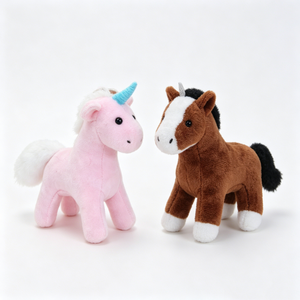 Juego de peluches de unicornio personalizados, mini peluches de unicornio, par de peluches de caballo y unicornio, juego de peluches de animales de fantasía - Product Image 3