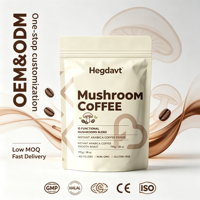 OEM Private Label 10 in 1 Lion Mane Mushroom Blend Instant Powder Superfood Mushroom Coffee in Portable Sachets