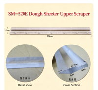 Lames supérieures et inférieures de rechange SM 520E pour dérouleuse à pâte commerciale, accessoires pour machine à presser la pâte