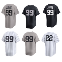 Maillot de New York # 2 Jeter # 27 Stanton # 45 Cole # 99 Judge T-shirt de sport court brodé et cousu de haute qualité pour joueur de baseball