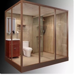 Salle <span class=keywords><strong>de</strong></span> bain préfabriquée tout-en-un, cabine <span class=keywords><strong>de</strong></span> douche modulaire avec toilettes pour la maison, les camping-cars et les hôtels - Product Image 1