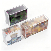 Boîte de rappel de cartes à haute transparence, épaisse et protégée contre les UV, personnalisée en usine, demi-boîte de rappel japonaise pour la décoration et le rangement