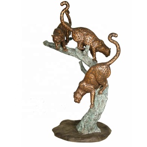 Lớn Ngoài Trời Săn Bắn Đồng Đen <span class=keywords><strong>Leopard</strong></span> Bức Tượng Tùy Chỉnh Cuộc Sống Kích Thước Đồng Panther Điêu Khắc Cho Đồ Trang Trí Sân Vườn - Product Image 1