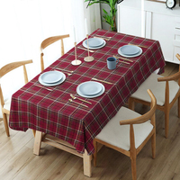 Nappe de table de restaurant personnalisée OEM/ODM en coton/lin, simple, colorée, imprimée, imperméable et lavable