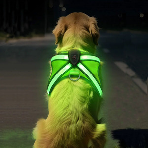 Pet GPS Harness Green Oxford Cloth Adjustable Chest Strap With LED <b>Light</b> For <b>Dogs</b> - Product Image 2