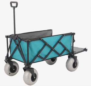 Chariot pliable, chariot utilitaire portable de grande capacité 120L avec roues pneumatiques, camping en plein air, jardin - Product Image 3