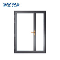 Puerta de Madera Revestida de Aluminio de Alta Resistencia a Impactos, Modelo Sayyas A86slim, Ideal para Proyectos Costeros