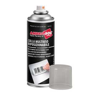 Spray Adesivo Multiuso Riposizionabile Ambro-Sol 400ml per Uso Professionale - Product Image 1