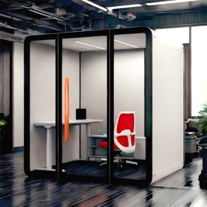 Cabine de travail en aluminium pour 6 personnes, <span class=keywords><strong>espace</strong></span> de travail privé, cabine insonorisée, cabine de réunion, cabine téléphonique - Product Image 3