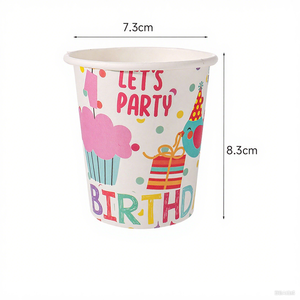 ชุดตกแต่งงานวันเกิด DAMAI ลายจุด จานกระดาษ ผ้าเช็ดปาก แก้วน้ำ ผ้าปูโต๊ะ ช้อนส้อม สำหรับเด็กหญิงและเด็กชาย - Product Image 6