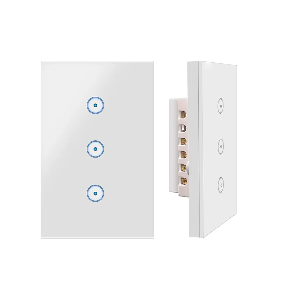 Smart Home Wifi AU US interruttore della luce interruttore di trasferimento automatico funziona con Amazon Alexa Digital 3 gang Switch